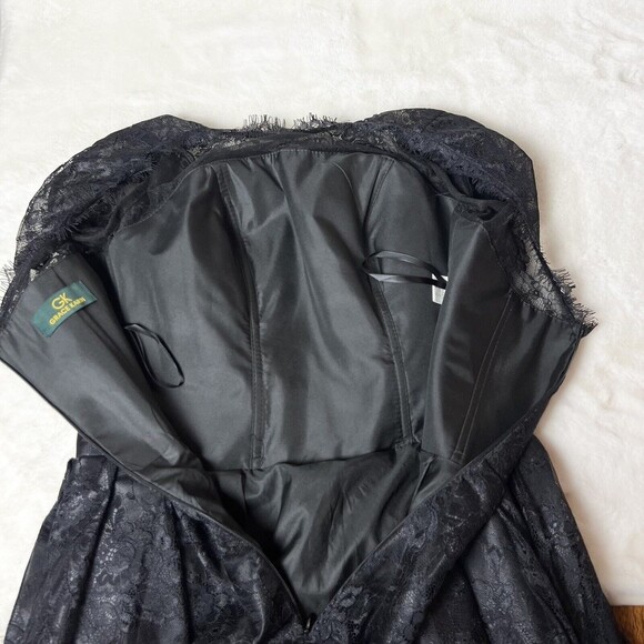 Grace Karin Black Lace Tea Length Dress Women’s 8 - Picture 8 of 11